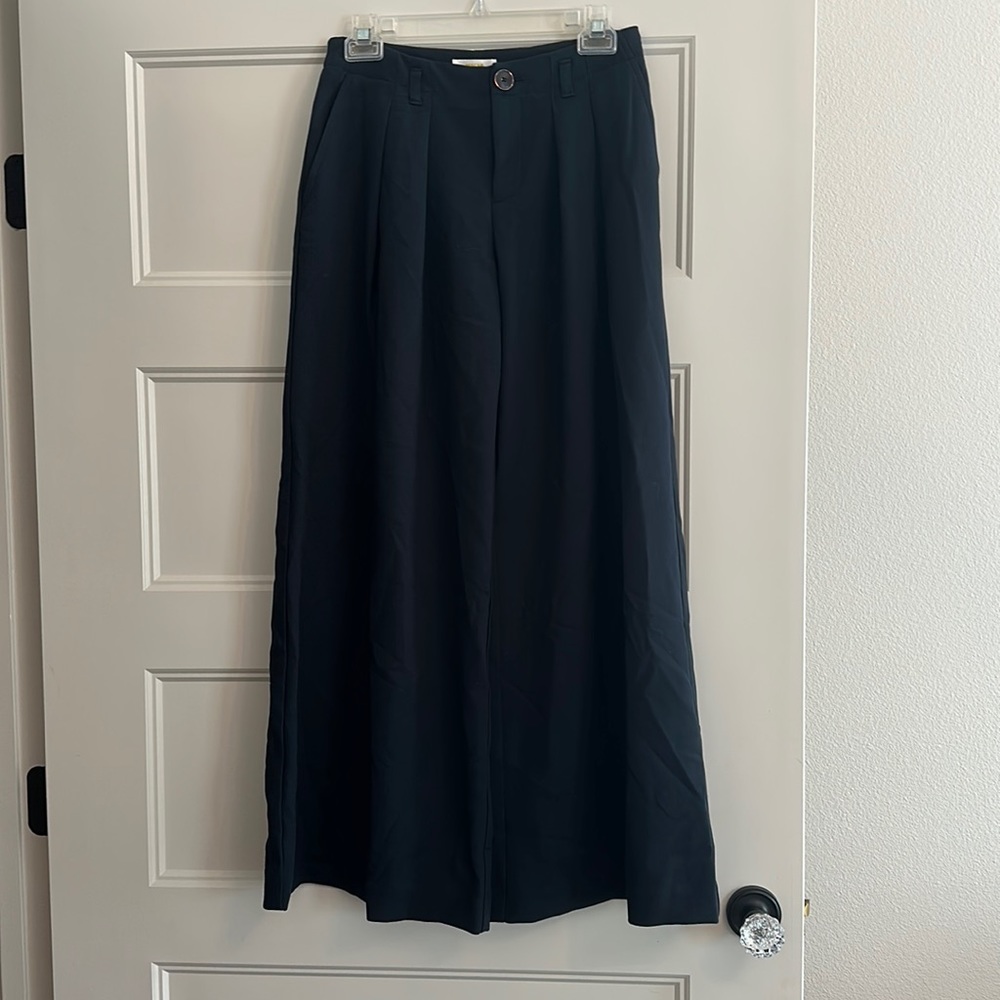 Anthropologie Navy Baggie Trousers